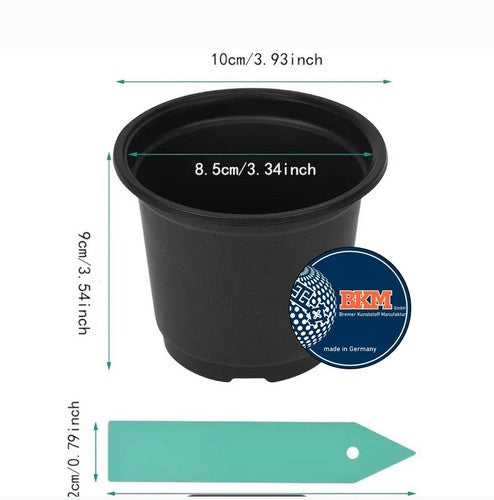 10XEinfache Einweg-Blumentöpfe aus Kunststoff für Gemüsesetzlinge oder Pflanzen.