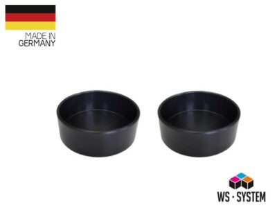 2 x Profi Flach Gips Becher Schale Schüssel Gummibecher Anrührbecher Mischbecher