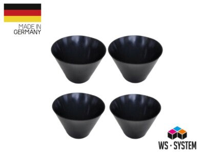 4 x Profi Hoch Gips Becher Schale Schüssel Gummibecher Anrührbecher Mischbecher