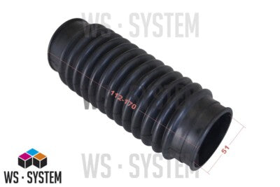 1 Stück Universal Faltenbalg Manschette Achsmanschette L 112mm-170mm Ø 51mm