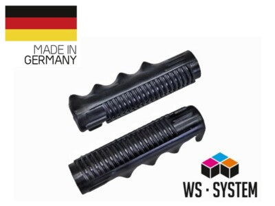 2 x Vintage Schubkarrengriff Griff Schubkarre Sackkarre - 23mm Schwarz **Neu**