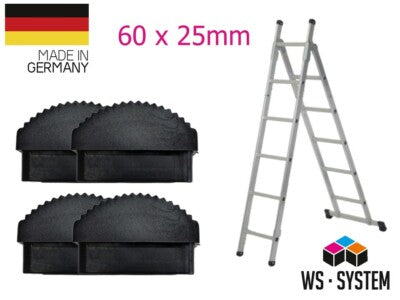 4 Stück Leiter Gummifüße Fuß Leiterschuh Gummi Traverse Kappe Anti-Rutsch Ersatz