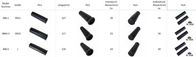 2 x Universal wheelbarrow handle grips also for hand truck - 25mm Black * New *