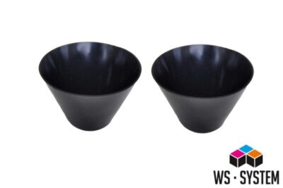 2 x Profi Hoch Gips Becher Schale Schüssel Gummibecher Anrührbecher Mischbecher