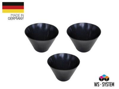 3 x Profi Hoch Gips Becher Schale Schüssel Gummibecher Anrührbecher Mischbecher