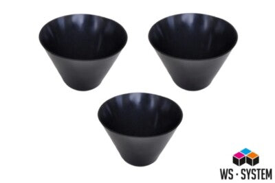 3 x Profi Hoch Gips Becher Schale Schüssel Gummibecher Anrührbecher Mischbecher