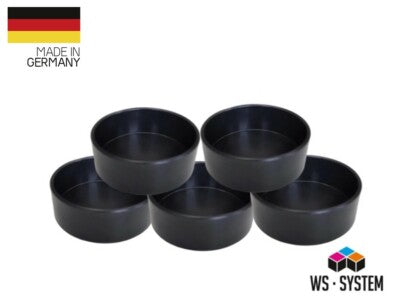 5 x Profi Flach Gips Becher Schale Schüssel Gummibecher Anrührbecher Mischbecher