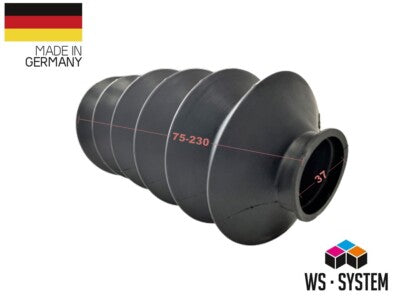 1 Stück Universal Faltenbalg Gummi Manschette Anhänger L 97mm-245mm Ø 44mm-48mm