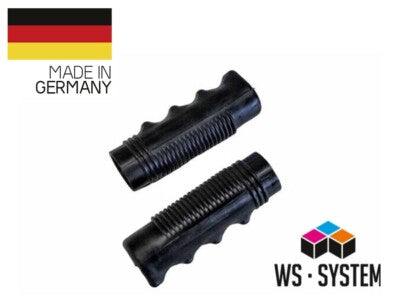 2 x Universal Fahrradgriff Vintage Lenker Griff Gummi 22mm Schwarz **Neu**