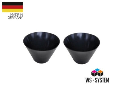 2 x Profi Hoch Gips Becher Schale Schüssel Gummibecher Anrührbecher Mischbecher