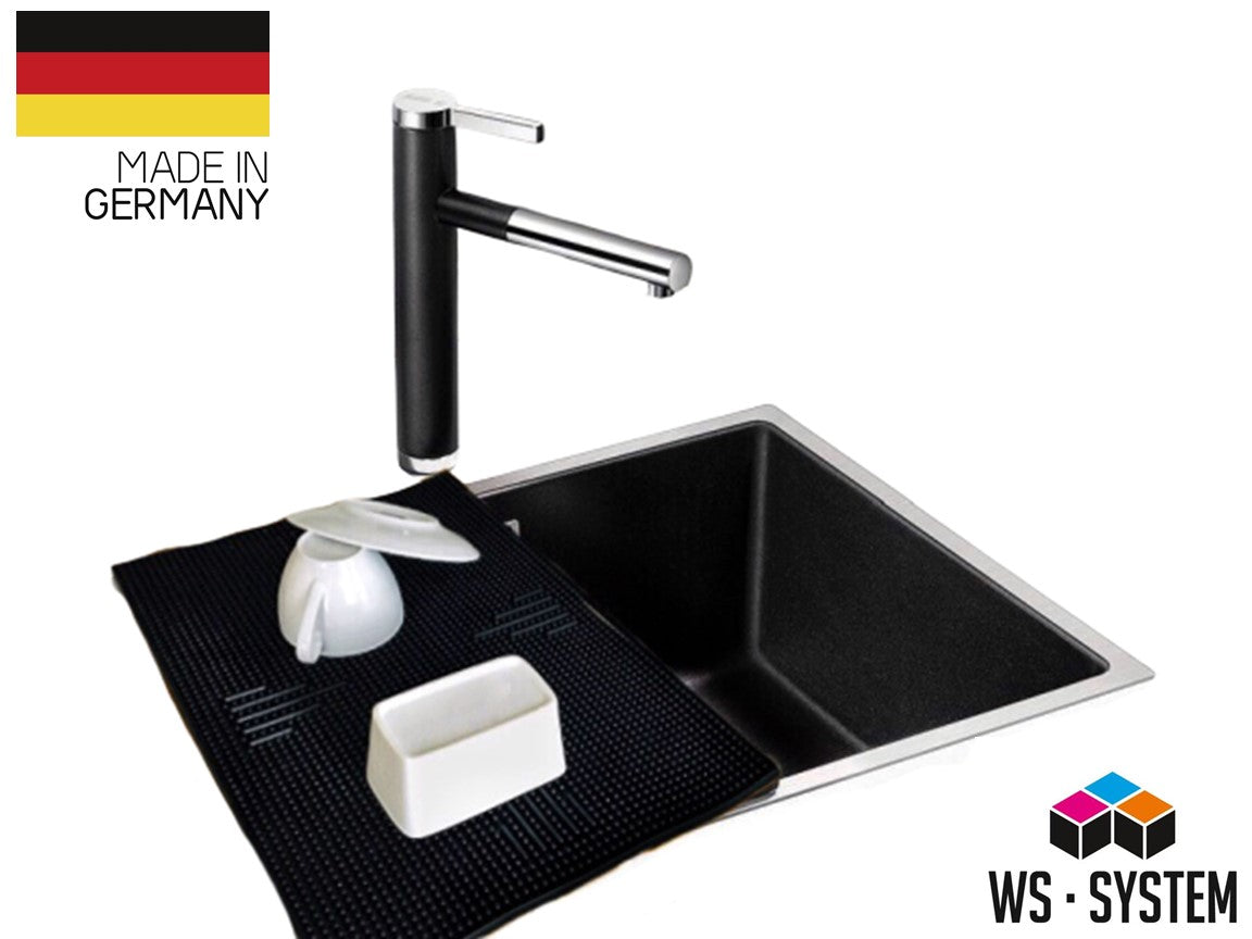 Abtropfmatte Geschirrmatte Gummimatte Trocken-Matte flexibel 45 x 31 x 1 cm