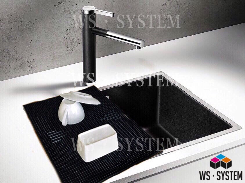 Abtropfmatte Geschirrmatte Gummimatte Trocken-Matte flexibel 45 x 31 x 1 cm