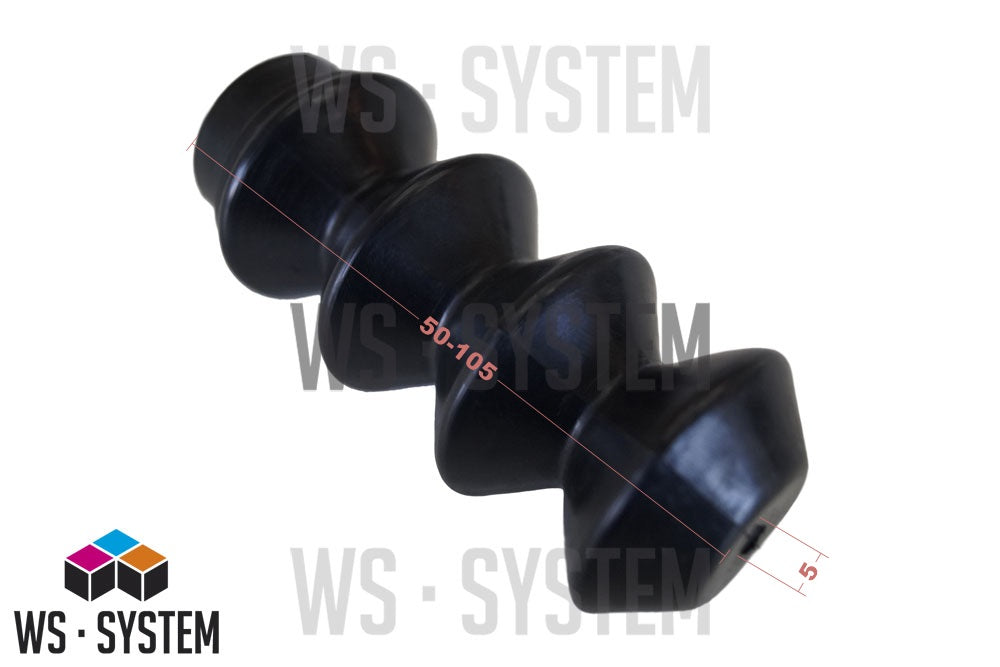 1 Stück Universal Faltenbalg Gummi Manschette Anhänger L 105-50mm Ø 5mm / Ø 26mm