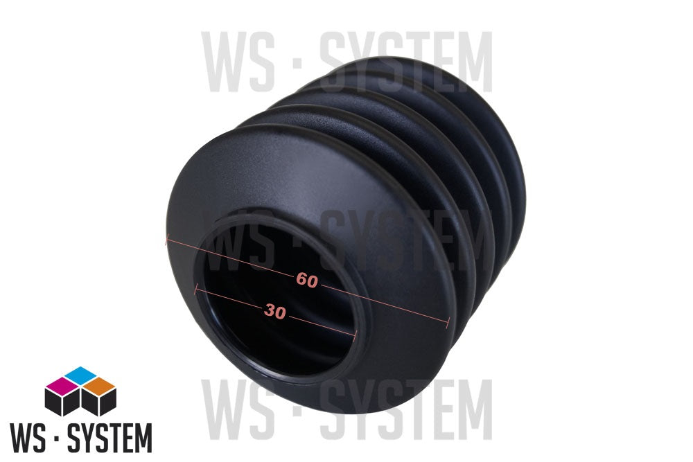 1 Stück Universal Faltenbalg Gummi Manschette Anhänger L 70-35 mm Ø 20mm / 30mm