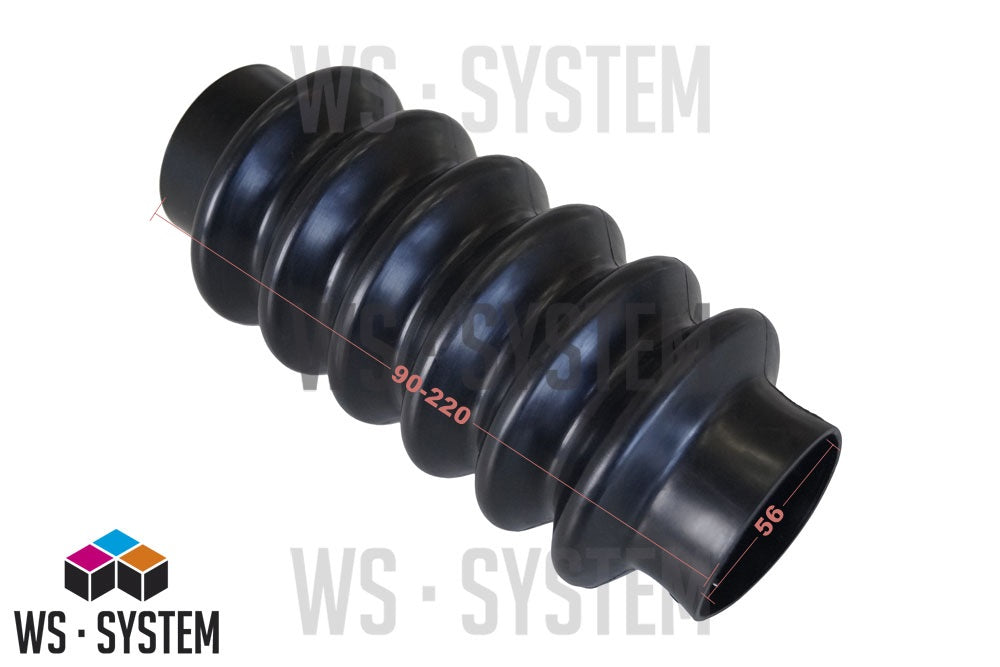 1 Stück Universal Faltenbalg Manschette Achsmanschette L 90mm-220mm Ø 56mm