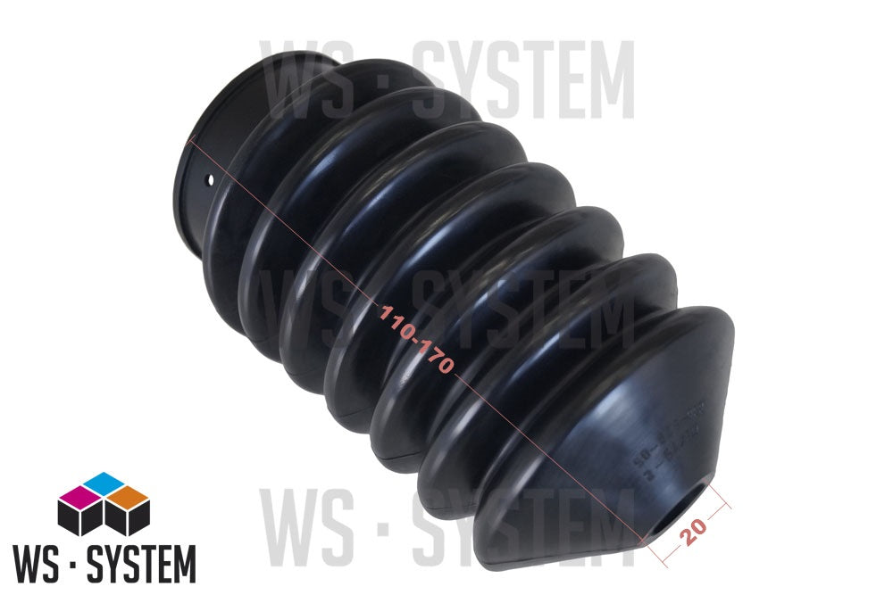 1 Stück Universal Faltenbalg Manschette Achsmanschette L 110mm-170mm Ø 20mm-60mm