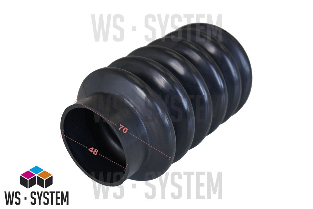 1 Stück Universal Faltenbalg Manschette Achsmanschette L 74mm-142mm Ø 35mm-48mm