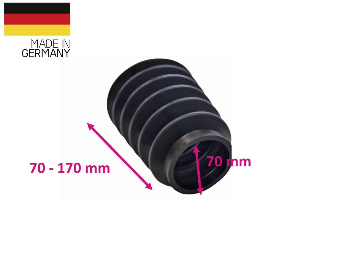 1 Stück Universal Faltenbalg Manschette Anhänger Balg L 70mm-170m Ø 60mm/75mm