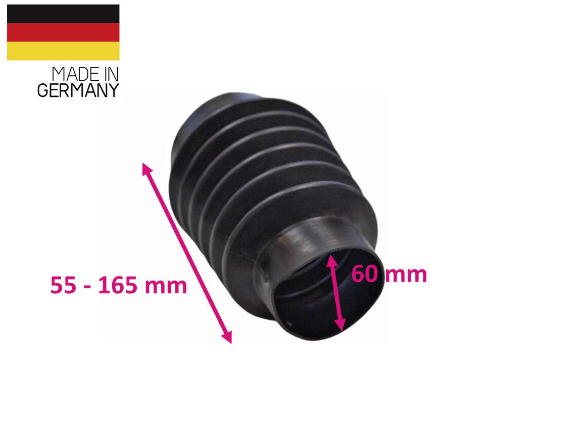 1 Stück Universal Faltenbalg Manschette Anhänger Boot L 55-165mm Ø 60mm/100mm
