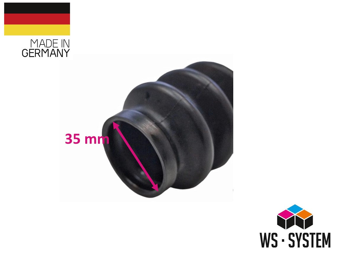 1 Stück Universal Faltenbalg Manschette Anhänger Boot L85mm-60mm Ø18mm / Ø35mm