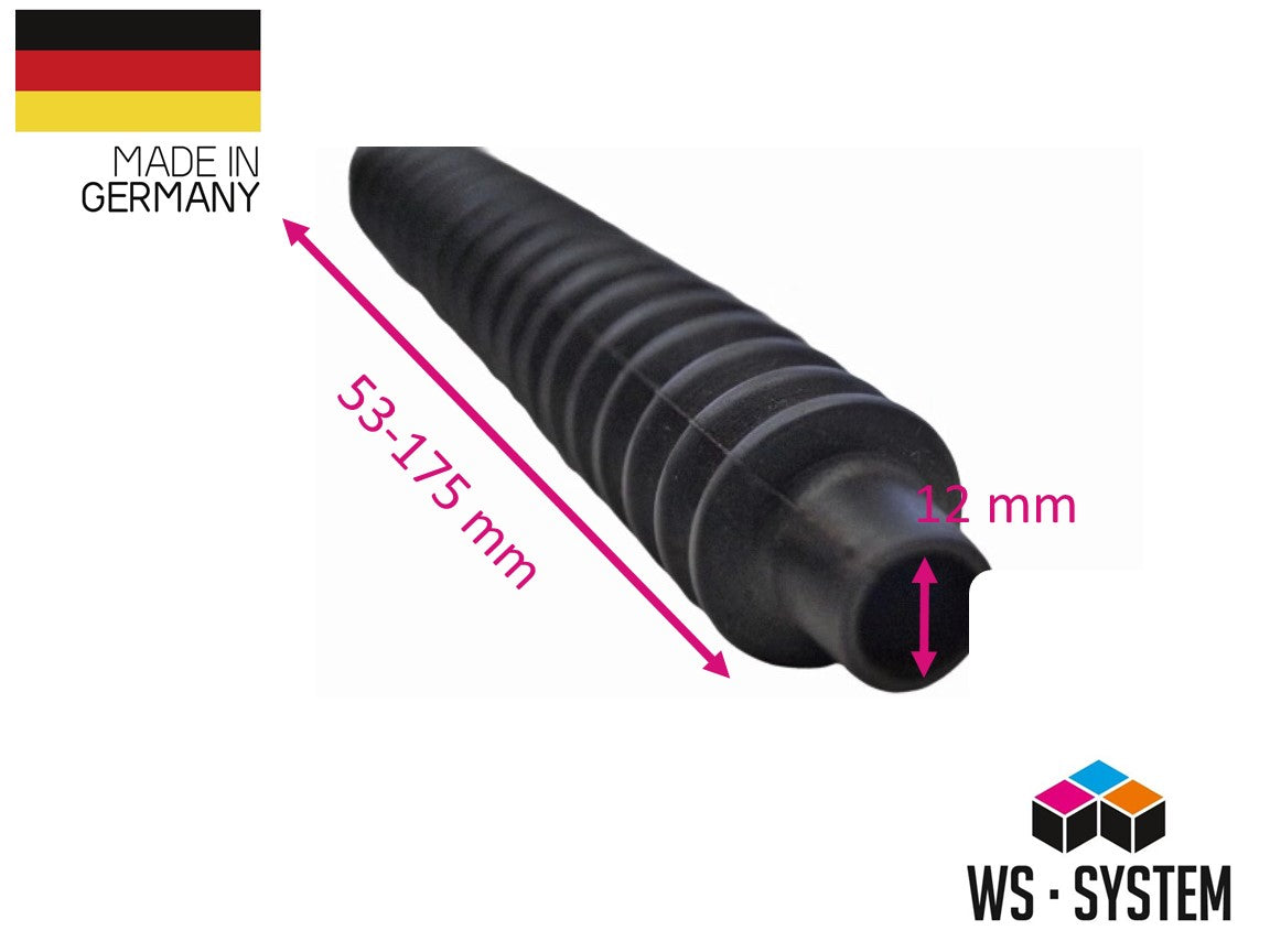 1 Stück Universal Faltenbalg Manschette Anhänger Boot L 53mm-175m Ø12 mm / Ø14mm