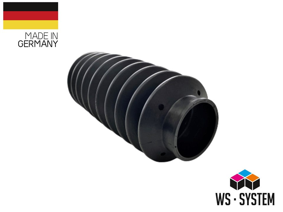 1 x Universal Faltenbalg Gummi Manschette Anhänger  L 225mm-115mm Ø 19mm/53mm