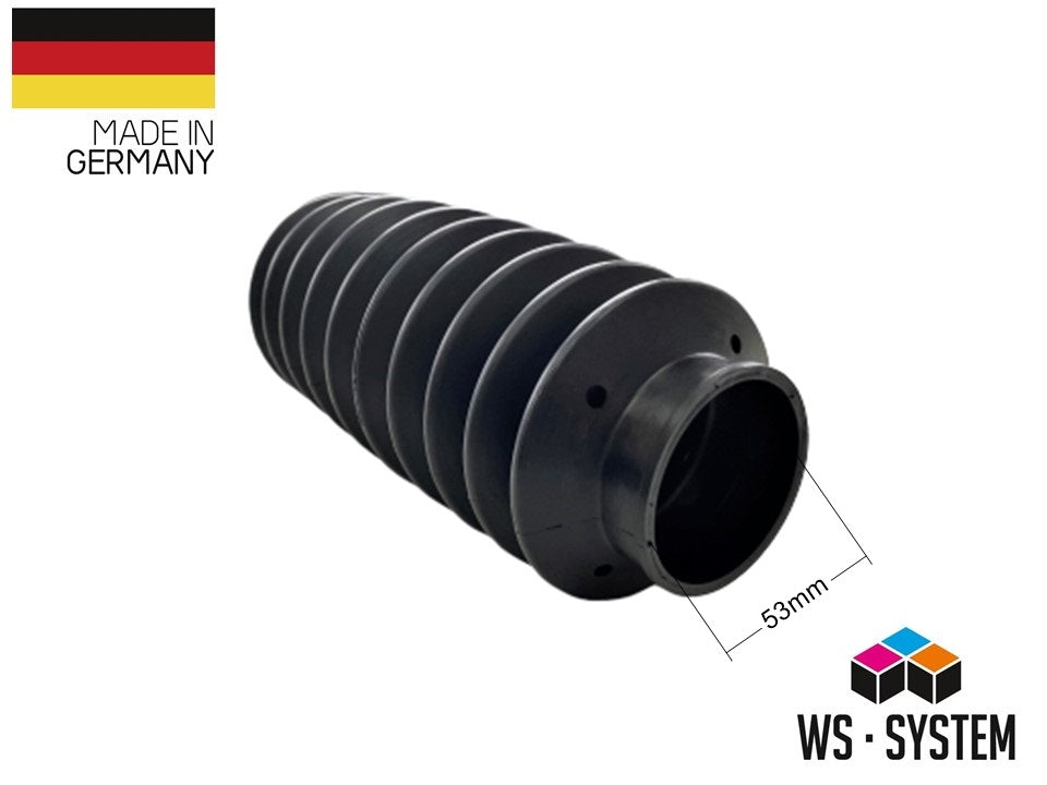 1 x Universal Faltenbalg Gummi Manschette Anhänger  L 225mm-115mm Ø 19mm/53mm