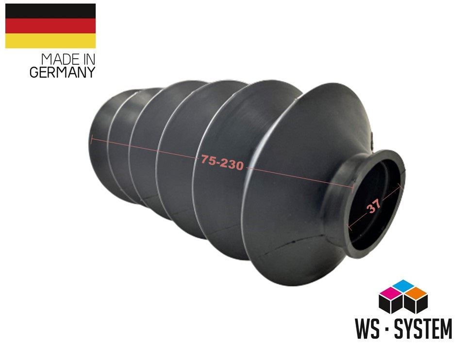 1 Stück Universal Faltenbalg Gummi Manschette Anhänger L 97mm-245mm  Ø 44mm-48