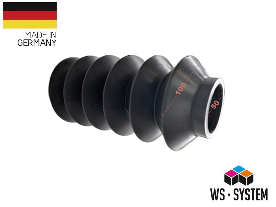 1 Stück Universal Faltenbalg Gummi Manschette Anhänger L 97mm-245mm  Ø 44mm-48