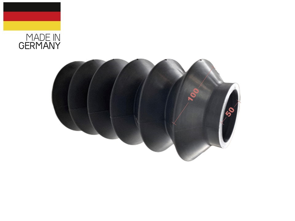 1 Stück Universal Faltenbalg Gummi Manschette Anhänger L 97mm-245mm Ø 44mm-48