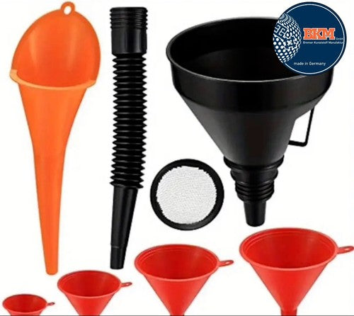 Trichter-Set 8-Teilig. Für Kraftfahrzeuge, Motorräder, Roller Usw.