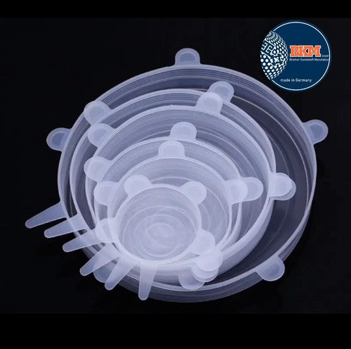 6* Stretch Silikon Frischhalte Deckel Universaldeckel dehnbar Wiederverwendbar