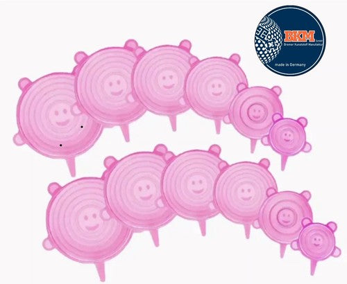 6* Stretch Silikon Frischhalte Deckel Universaldeckel dehnbar Wiederverwendbar