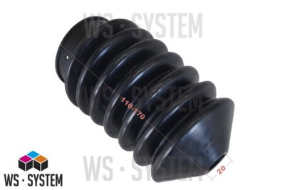 1 Stück Universal Faltenbalg Manschette Achsmanschette L 110mm-170mm Ø 20mm-60mm