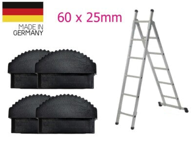 4 Stück Leiter Gummifüße Fuß Leiterschuh Gummi Traverse Kappe Anti-Rutsch Ersatz