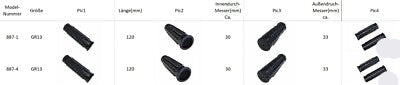 2 x Universal Schubkarrengriff Griff Schubkarre Sackkarre - 30mm Schwarz **Neu**