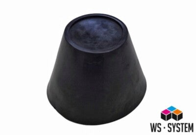 Profi Gipsbecher hoch Ø130mm Anrührbecher Mischbecher Malerspachtel Gummibecher