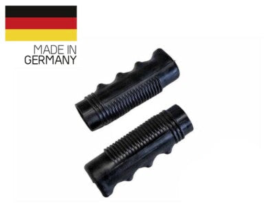 2 x Universal Fahrradgriff Vintage Lenker Griff Gummi 22mm Schwarz **Neu**