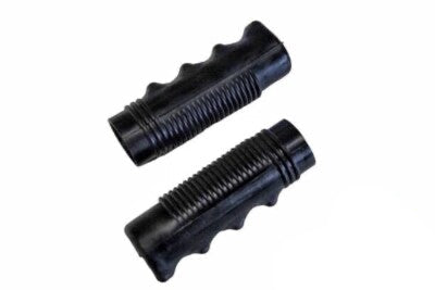 2 x Universal Fahrradgriff Vintage Lenker Griff Gummi 22mm Schwarz **Neu**