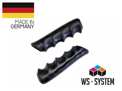 2 x Universal Fahrradgriff Vintage Lenker Griff Gummi 22mm Schwarz **Neu**