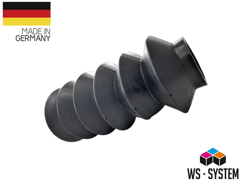 1 Stück Universal Faltenbalg Gummi Manschette Anhänger L 97mm-245mm  Ø 44mm-48