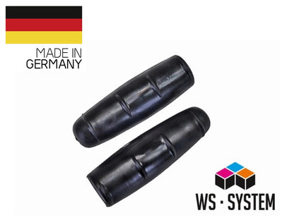 2 x Universal Fahrradgriff Vintage Lenker Griff Gummi 21mm Schwarz **Neu**