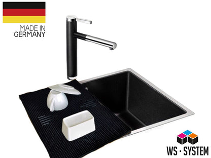 Abtropfmatte Geschirrmatte Gummimatte Trocken-Matte flexibel 45 x 31 x 1 cm