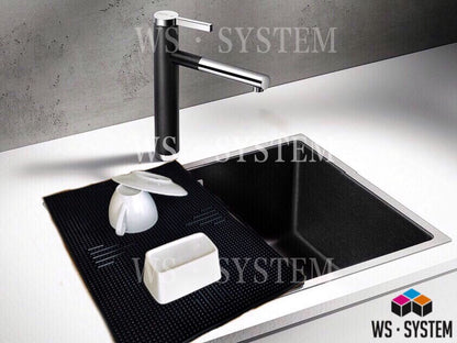 Abtropfmatte Geschirrmatte Gummimatte Trocken-Matte flexibel 45 x 31 x 1 cm