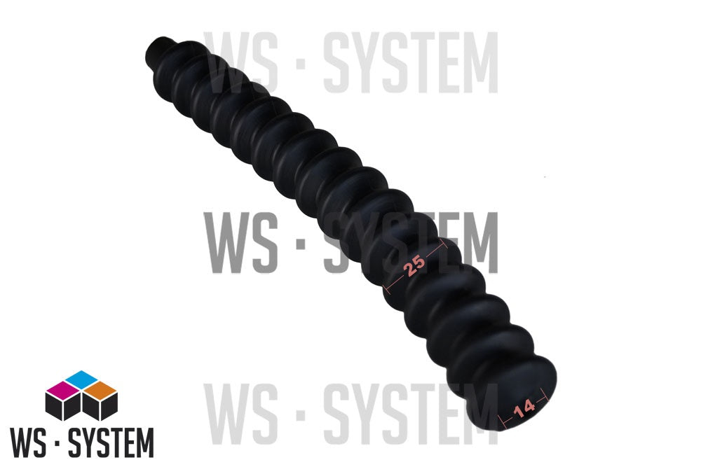 1 Stück Universal Faltenbalg Gummi Manschette Anhänger L 235mm Ø 5mm / Ø 14mm