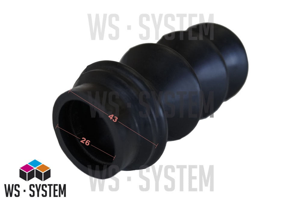 1 Stück Universal Faltenbalg Gummi Manschette Anhänger L 105-50mm Ø 5mm / Ø 26mm