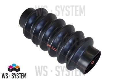 1 Stück Universal Faltenbalg Manschette Achsmanschette L 90mm-220mm Ø 56mm