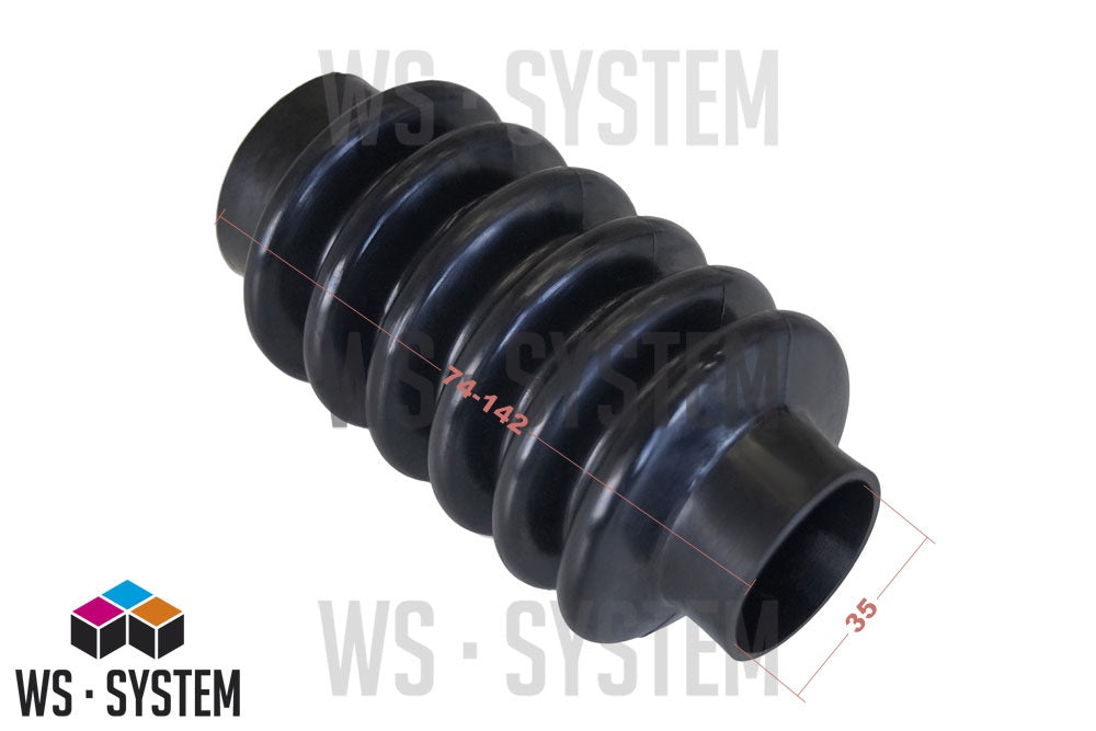 1 Stück Universal Faltenbalg Manschette Achsmanschette L 74mm-142mm Ø 35mm-48mm
