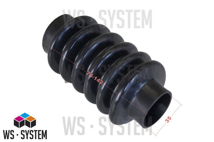 1 Stück Universal Faltenbalg Manschette Achsmanschette L 74mm-142mm Ø 35mm-48mm