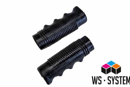 2 x Universal Fahrradgriff Vintage Lenker Griff Gummi 22mm Schwarz **Neu**